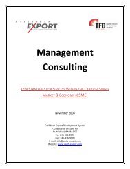 Management Consulting - Caribbean Export Development Agency