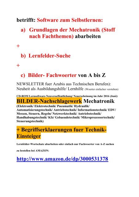 Mechatronik-Wissen fuer Studenten Schueler Lehrer Azubis