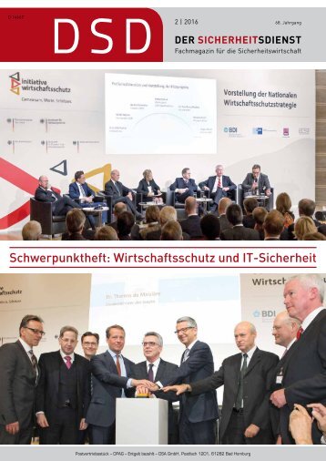 Schwerpunktheft Wirtschaftsschutz und IT-Sicherheit