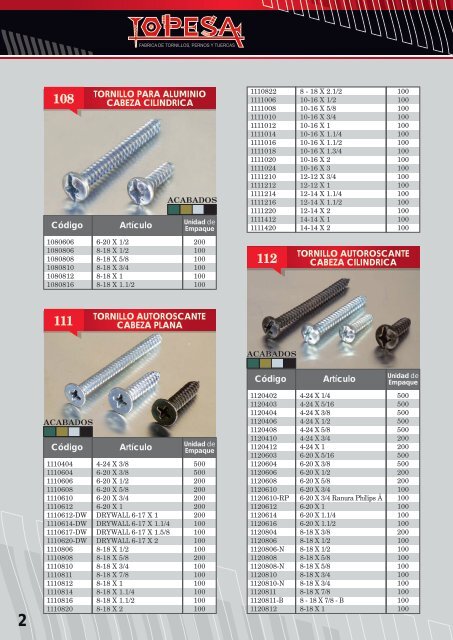 Catalogo de Productos Topesa S.A.