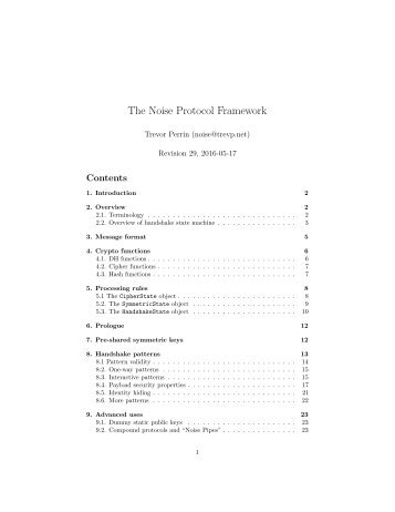 The Noise Protocol Framework