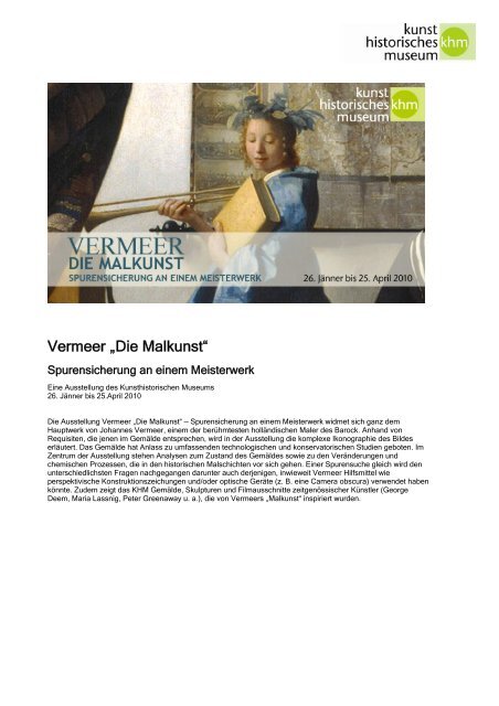 Vermeer „Die Malkunst“ - Kunsthistorisches Museum Wien