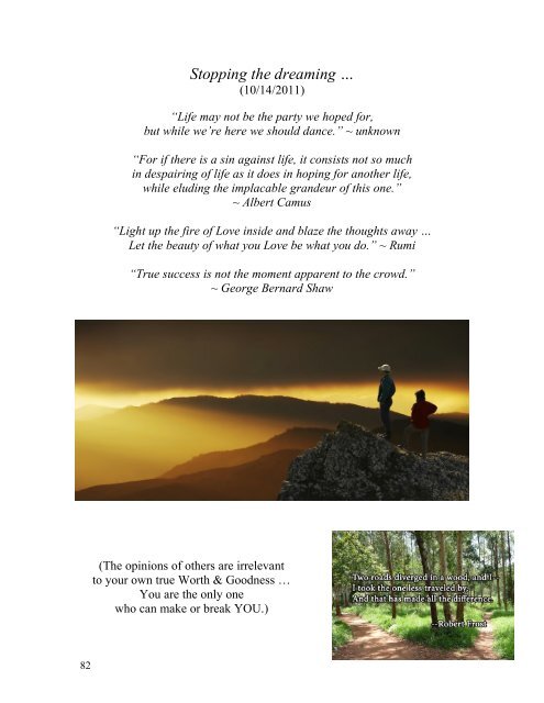 Wisdoms from the Journey - Vol III (Sep - Oct 2011)