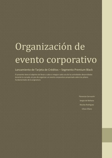 Organización de evento corporativo