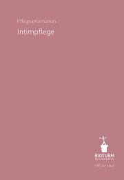 BIOTURM Naturkosmetik - Pflege-Information Intimpflege