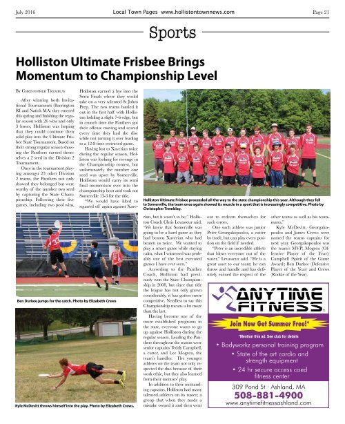 Holliston July 2016