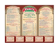 Pane's Restaurant - Takeout Menu