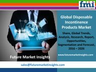 Worldwide Disposable Incontinence Products Market Report 2016-2026