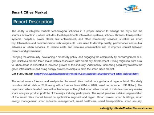 Smart Cities Market