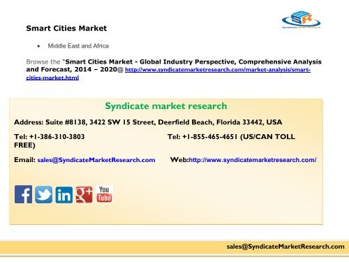 Smart Cities Market