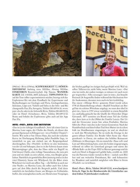 Graubünden Exclusiv – Sommer 2016