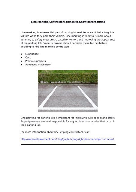 Linemarking