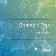 Thompson Centre Strategic Plan: 2016 - 2019
