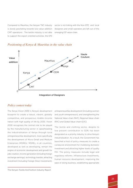 THE KENYAN TEXTILE AND FASHION INDUSTRY
