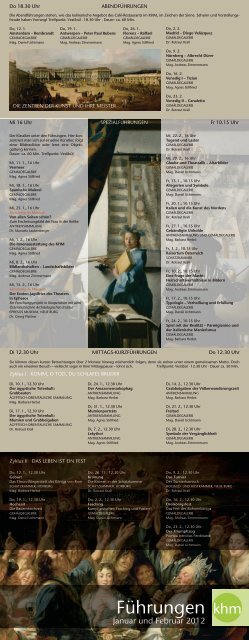Führungen - Kunsthistorisches Museum Wien