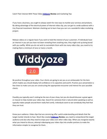 Viddyoze Review Bonus
