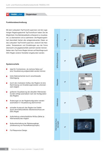 YADO|LINK Leit- und Kommunikationstechnik für effiziente Waermenetze