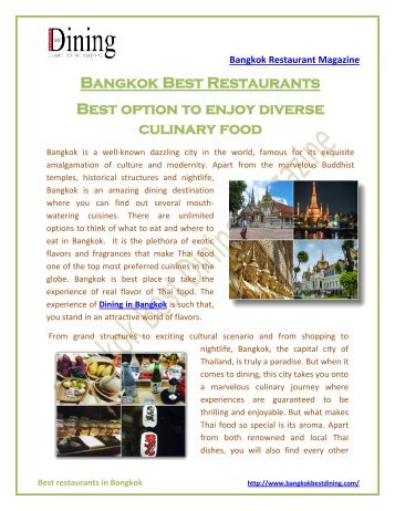 Bangkok Restaurant Magazine