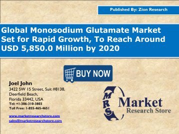 Monosodium glutamate Market
