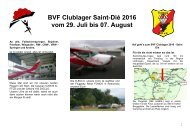 Einladung zum BVF Clublager 2016