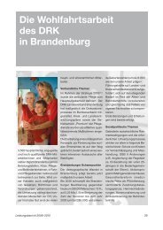 Die Wohlfahrtsarbeit des DRK in Brandenburg