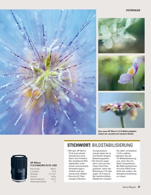 Tamron Magazin Ausgabe 1 Sommer 2016