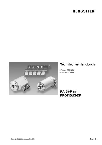 Technisches Handbuch RA 58-P mit PROFIBUS-DP - Hengstler GmbH