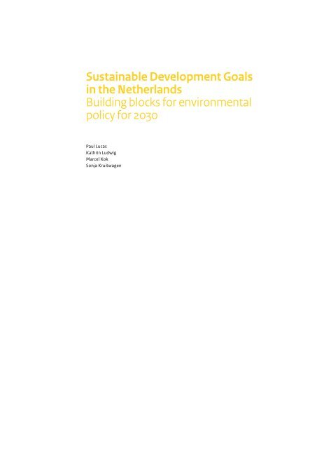 Sustainable Development Goals in the Netherlands