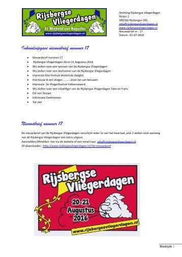 Nieuwsbrief 17