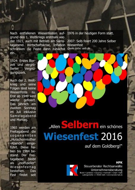 Selber Wiesenfest 2016