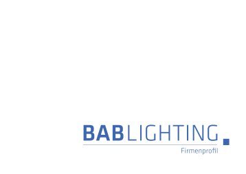 BAB LIGHTING - Firmenprofil 