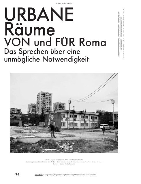 Ausgrenzung, Stigmatisierung, Exotisierung - Urbane Lebenswelten von Roma / dérive - Zeitschrift für Stadtforschung, Heft 64 (3/2016)