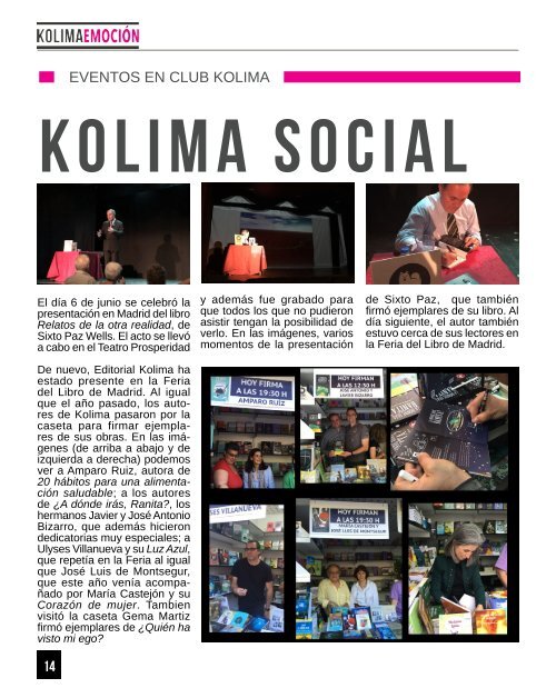 KOLIMA EMOCION Magazine Mes de Junio