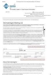 Dermatologist Mailing List