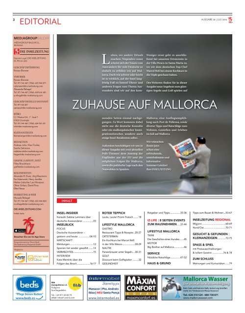 Die Inselzeitung Mallorca Juli 2016