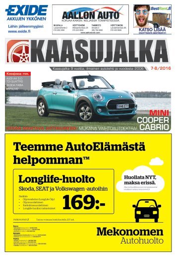 Kaasujalka 7-8/2016, pk-seutu