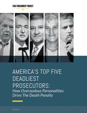 AMERICA’S TOP FIVE DEADLIEST PROSECUTORS