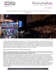 Iluminating Hope - The Newsletter of the MD Anderson Morgan Welch IBC Research Program and Clinic  - Issue 9 June 2016