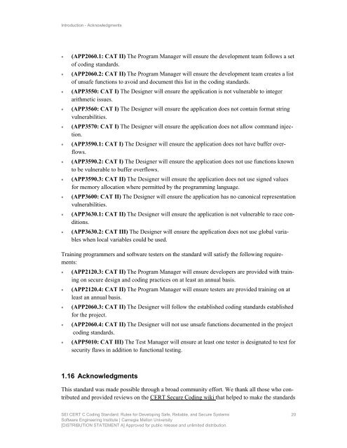 SEI CERT C Coding Standard