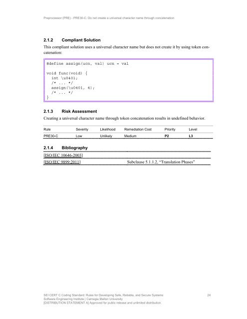 SEI CERT C Coding Standard