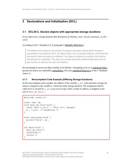 SEI CERT C Coding Standard