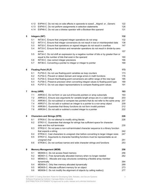 SEI CERT C Coding Standard