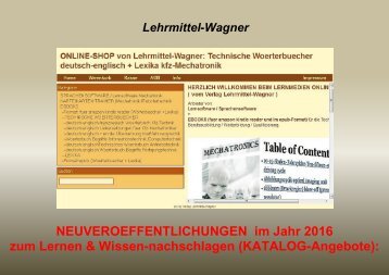 Angebote Sommer 2016: billig Business English/ Uebersetzungen Kfz Woerterbuch/ Begriffe-Grundlagen Automatiker/ Mechatronik-Einfuehrung