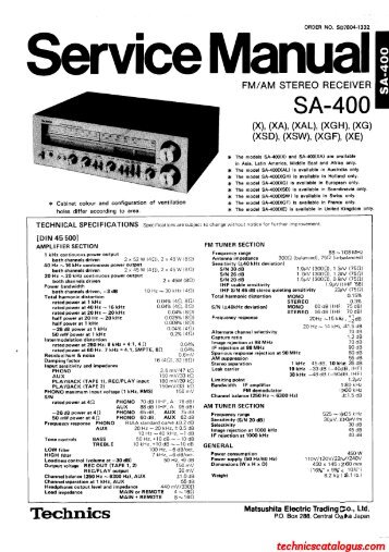 Technics SA-400.pdf - Technics Catalogus