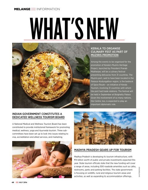 The July issue of Spice route In-flight magazine
