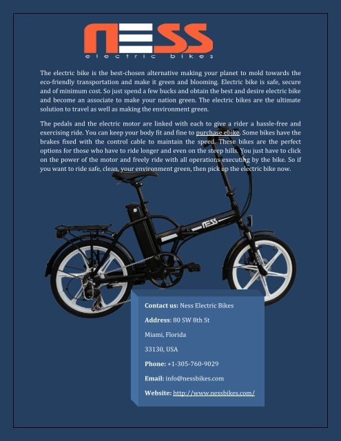 electric bike purchase online