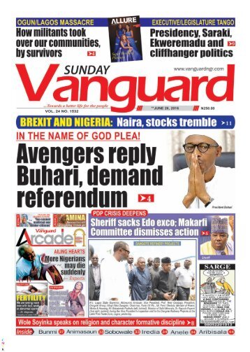 Avengers reply Buhari, demand referendum