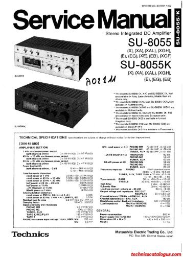 Technics SU-8055 Service Manual.pdf - Technics Catalogus