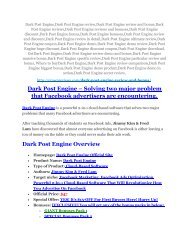 Dark Post Engine review - Dark Post Engine (MEGA) $23,800 bonuses