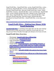 Email Profit Nitro Detail Review and Email Profit Nitro $22,700 Bonus